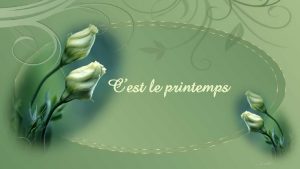 Cest le printemps Bonjour monsieur printemps Tu es