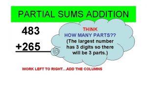 Partial sums addition