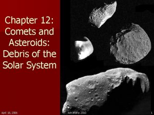 Chapter 12 Comets and Asteroids Debris of the