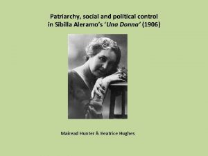 Patriarchy social and political control in Sibilla Aleramos