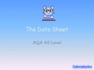 Aqa a level physics data sheet