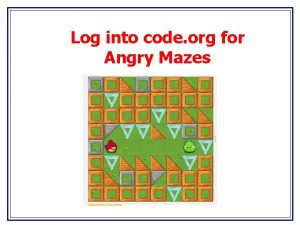 Hour of code angry birds