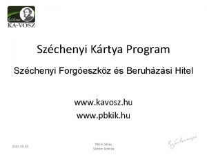 Szchenyi Krtya Program Szchenyi Forgeszkz s Beruhzsi Hitel