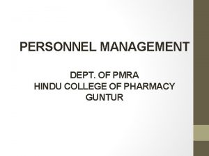 Mechanical approach towards personnel