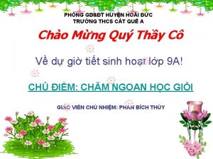 PHNG GDT HUYN HOI C TRNG THCS CT