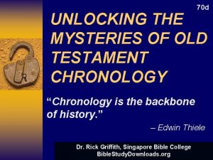 70 d UNLOCKING THE MYSTERIES OF OLD TESTAMENT