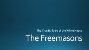 The Freemasons Stonemason Collen Williamson trained enslaved people