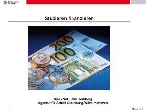 Studieren finanzieren Dipl Pd Jens Homberg Agentur fr