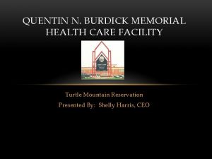 QUENTIN N BURDICK MEMORIAL HEALTH CARE FACILITY Turtle