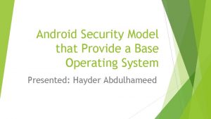Android security model