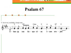 Psalam 67 Mirjam Proroica i predvoditeljica Proroica Mirjam