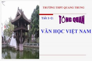 TRNG THPT QUANG TRUNG Tit 12 VN HC