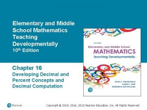 Elementary and middle school mathematics 10th edition