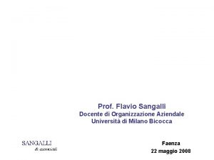 DIRIGERE UNIMPRESA COOPERATIVA UNA RAGIONE DI ORGOGLIO Prof