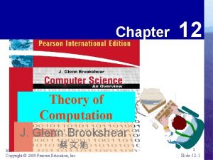 CHAPTER 3 Chapter 12 Theory of Computation J