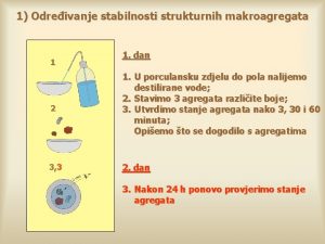 1 Odreivanje stabilnosti strukturnih makroagregata 1 2 3