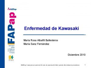 Enfermedad de Kawasaki Mara Rosa Albail Ballesteros Mara Enfermedad de Kawasaki Mara Rosa Albail Ballesteros Mara