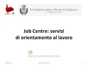 Job Centre servizi di orientamento al lavoro 5222021