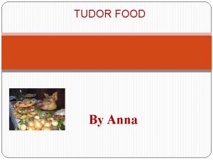 Tudor food menu ks2
