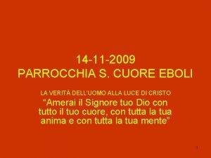 14 11 2009 PARROCCHIA S CUORE EBOLI LA