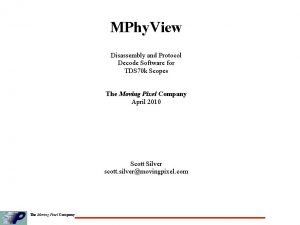 MPhy View Disassembly and Protocol Decode Software for