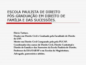 ESCOLA PAULISTA DE DIREITO PSGRADUAO EM DIREITO DE