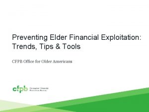 Cfpb elder financial abuse Cfpb elder financial abuse