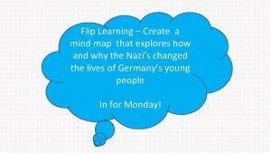 Flip Learning Create a mind map that explores