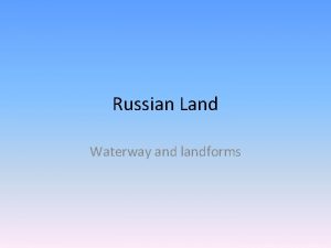 Russian Land Waterway and landforms Ural Mountains Divide