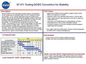 07 271 Testing DCDC Converters for Stability Description