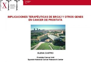 IMPLICACIONES TERAPUTICAS DE BRCA 2 Y OTROS GENES