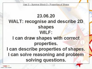 Year 3 Summer Block 3 Properties of Shape