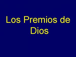 Los Premios de Dios Premios de chocolates por