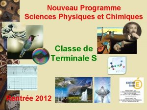Nouveau Programme Sciences Physiques et Chimiques Classe de