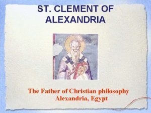 Clement of alexandria paedagogus