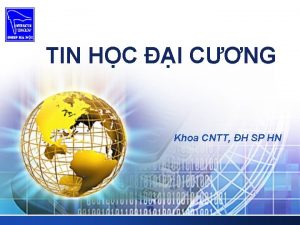 TIN HC I CNG Khoa CNTT H SP