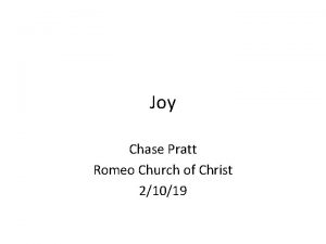 Joy Chase Pratt Romeo Church of Christ 21019