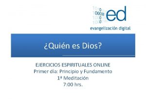 Ejercicios espirituales online