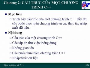 Chng 2 CU TRC CA MT CHNG TRNH