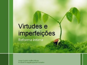 Virtudes e imperfeies Reforma ntima Grupo Esprita Guillon