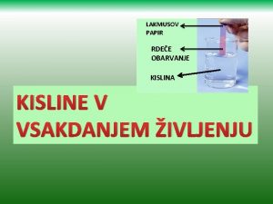 LAKMUSOV PAPIR RDEE OBARVANJE KISLINA KISLINE V VSAKDANJEM