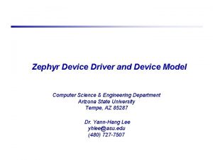 Zephyr driver example