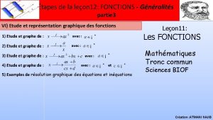 tapes de la leon 12 FONCTIONS Gnralits partie