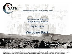 Constellation Space Suit System CSSS Exploration EVA Space