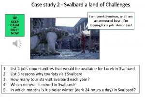 Svalbard case study