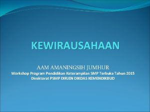 Aam amaningsih jumhur