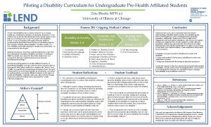 Piloting a Disability Curriculum for Undergraduate PreHealth Affiliated