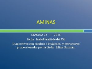 AMINAS SEMANA 23 2015 Licda Isabel Fratti de