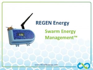 REGEN Energy Swarm Energy Management www REGENenergy com