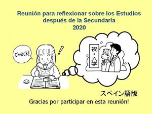 Reunin para reflexionar sobre los Estudios despus de